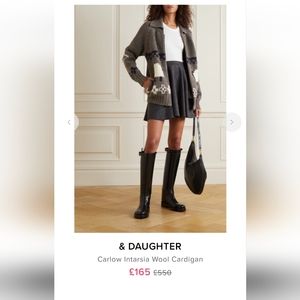 𝅺&DAUGHTER wool sweater sheep lamb cowichan fair isle knit + NET SUSTAIN…